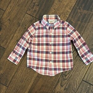 Janie and Jack Plaid Button Down Shirt